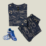 Football Shoes Print Kids Coords (Unisex) - Half Sleeve T-Shirt and Full Pant