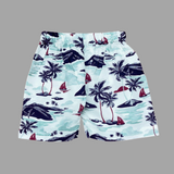 Tropical Green Sea Boys Printed Half Sleeve Shirt with Shorts | Cuban Collar Shirt & Shorts Set | Dispatch Date Oct 06
