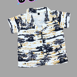 Tropical Sunset Seashore Boys Printed Half Sleeve Shirt with Shorts | Cuban Collar Shirt & Shorts Set  | Dispatch Date Oct 06
