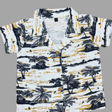 Tropical Sunset Seashore Boys Printed Half Sleeve Shirt with Shorts | Cuban Collar Shirt & Shorts Set  | Dispatch Date Oct 06