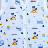 Muslin Button Jabla - Car