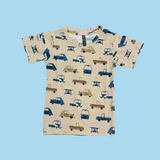 Cars Print Kids Coords (Unisex) - Half Sleeve T-Shirt and Full Pant