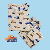 Cars Print Kids Coords (Unisex) - Half Sleeve T-Shirt and Full Pant
