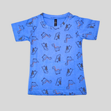 Cartoon Dino Kids Shorts Coord Set (Unisex) - Shorts with Single Side Packet