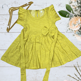 Checks - Frill Cotton Frocks with bow