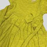 Checks - Frill Cotton Frocks with bow