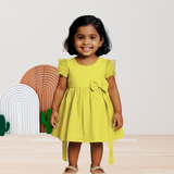 Checks - Frill Cotton Frocks with bow