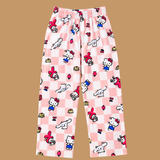 Checks Kitty  Print Kids Coords (Unisex) - Half Sleeve T-Shirt and Full Pant
