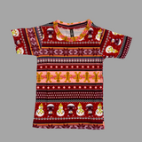 Christmas Fairisle Print Half Sleeve Kids Coords (Unisex)