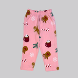 Christmas Candy Love Print Half Sleeve Kids Coords (Unisex) - Half Sleeve T-Shirt and Full Pant