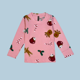 Christmas Candy Love Full Sleeve Kids Coord Set (Unisex) - Full Sleeve T-Shirt and Full Pant