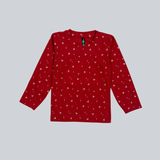 Christmas Glitter Mickey Full Sleeve Kids Coord Set (Unisex) - Full Sleeve T-Shirt and Full Pant