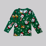Christmas Joyful Mickey Full Sleeve Kids Coord Set (Unisex) - Full Sleeve T-Shirt and Full Pant