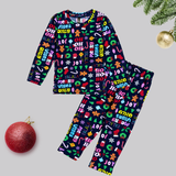 Merry Vibes Christmas Kids Coord Set (Unisex) - Full Sleeve T-Shirt and Full Pant