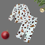 Christmas Puppy Full Sleeve Kids Coord Set (Unisex) - Full Sleeve T-Shirt and Full Pant