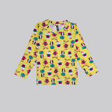 Christmas Santa Reindeer Full Sleeve Kids Coord Set (Unisex) - Full Sleeve T-Shirt and Full Pant