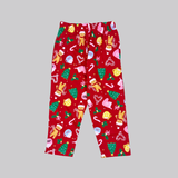 Christmas Plush Theme Print Half Sleeve Kids Coords (Unisex)