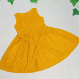 Colorful Chandrika HandLoom Cotton Frock | Sleeveless Frock with Soft Lining