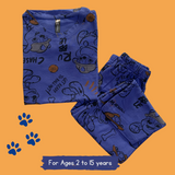 Cop Paw Kids Coord Set (Unisex) - Half Sleeve T-Shirt and Full Pant with Single Side Packet