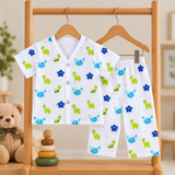 Muslin Half Sleeve Pant Coords - Crab Dino (Preorder - Dispatch from 6-10-26)