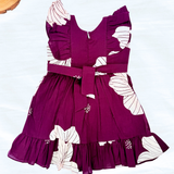 Purple Grape - Ruffle Sleeveless Cotton Frock