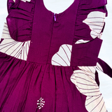 Purple Grape - Ruffle Sleeveless Cotton Frock