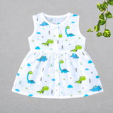 Muslin Button Frock - Dino (Dispatch from 27-2-26)