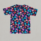Disco Trees Kids Coords (Unisex) - Half Sleeve T-Shirt and Full Pant