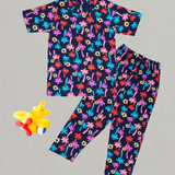 Disco Trees Kids Coords (Unisex) - Half Sleeve T-Shirt and Full Pant