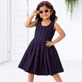 Dreamy Zig Zag Sleeveless Cotton Frock