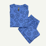 Egg Bread Print Half Sleeve Kids Coords (Unisex) - Half Sleeve T-Shirt and Full Pant