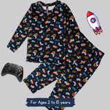 Fire on Game Full Sleeve Kids Co-ord Set (Unisex) - Pant with Single Side Packet