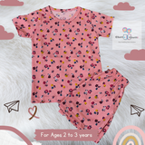 O.Pinky Flowers | Kids Shorts Coords Set