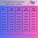 Blue Candies Full Sleeve Kids Co-ord Set (Unisex) - Pant with Single Side Packet