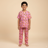 Ice Bluey Kids Coords (Unisex) - Half Sleeve T-Shirt and Full Pant