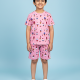 Ice Popsicles Kids Shorts Coord Set (Unisex) - Shorts with Single Side Packet