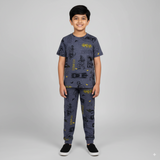 Batman Print Half Sleeve Kids Coords (Unisex) - Half Sleeve T-Shirt and Full Pant