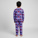 Sea Whale Full Sleeve Kids Co-ord Set (Unisex) - Pant with Single Side Packet