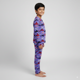 Sea Whale Full Sleeve Kids Co-ord Set (Unisex) - Pant with Single Side Packet