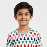 Tree Print Kids Coord Set (Unisex) - Full Sleeve T-Shirt and Full Pant