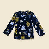 Happy Holiday Full Sleeve Kids Co-ord Set (Unisex) - Pant with Single Side Packet