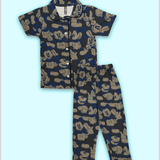 Happy Mickey Kids Night Suit - Half Sleeve Shirt and Full Pant