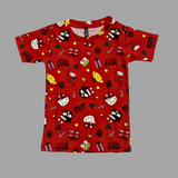 Hello Kitty Christmas Print Half Sleeve Kids Coords (Unisex)