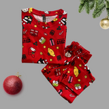 Hello Kitty Christmas Print Half Sleeve Kids Coords (Unisex)