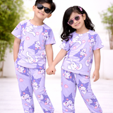 Hello Kitty Saniro Print Kids Coords (Unisex) - Half Sleeve T-Shirt and Full Pant