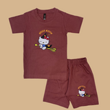 Hello Kitty Print Kids Shorts Coord Set (Unisex) - Shorts with Single Side Packet