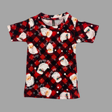 Ho ho Jolly Santa Print Half Sleeve Kids Coords (Unisex)