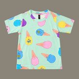 Icecream Print Kids Coords (Unisex) - Half Sleeve T-Shirt and Full Pant