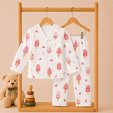 Muslin Full Sleeve Pant Coords - Icecream