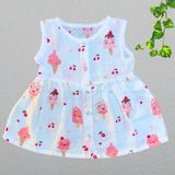 Muslin Button Frock - Icecream